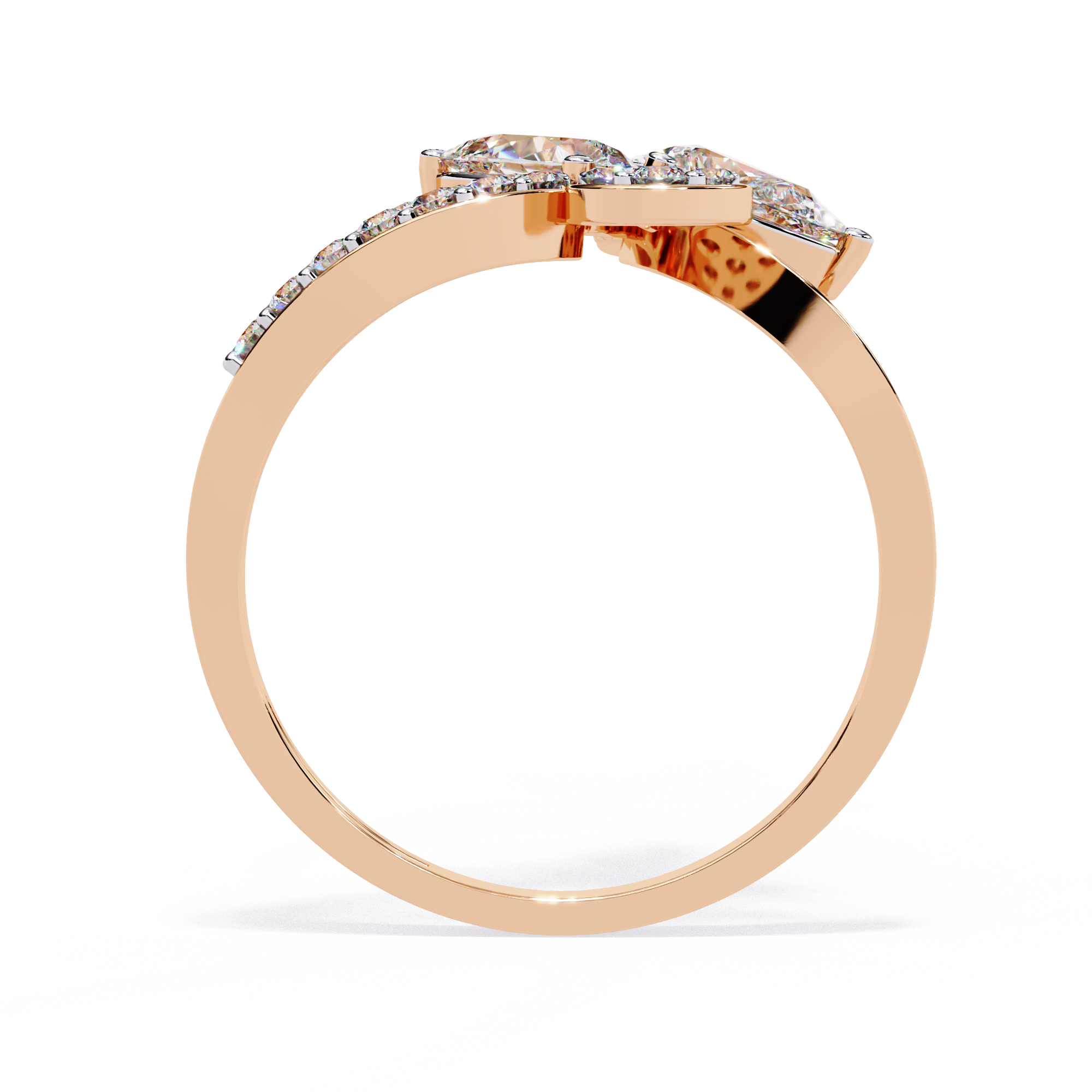Solitairekart 1.21ct Tear Drop Cluster Ring-HI Color, VS-SI Clarity